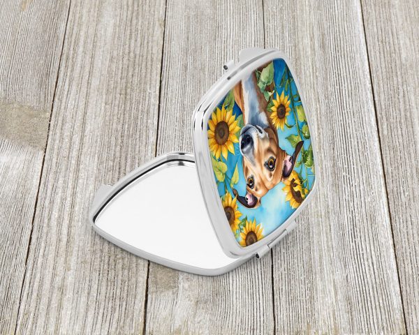 Greyhound in Sunflowers Compact Mirror Supply - Image 2