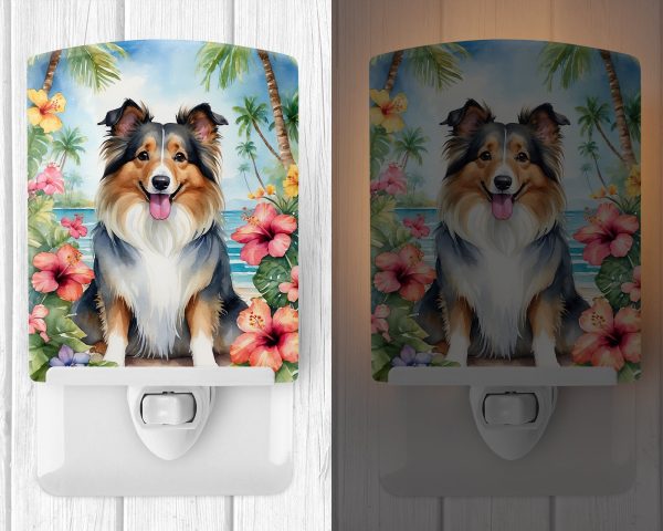 Sheltie Luau Ceramic Night Light Hot on Sale - Image 2