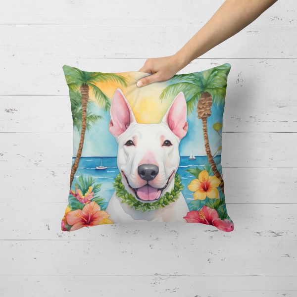 English Bull Terrier Luau Throw Pillow on Sale - Image 2