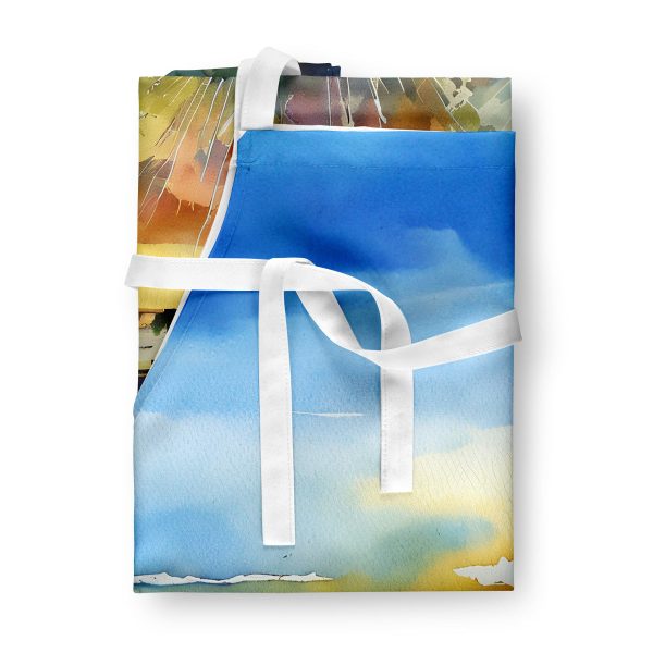 Nevada Sagebrush in Watercolor Apron For Cheap - Image 3