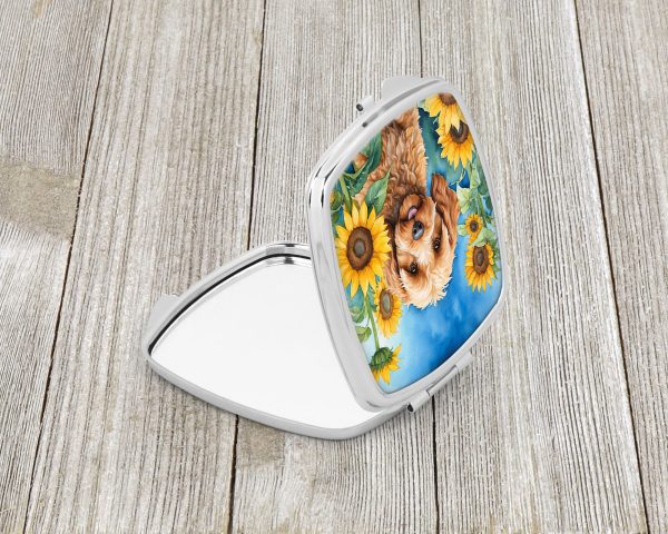 Cockapoo in Sunflowers Compact Mirror Sale - Image 2