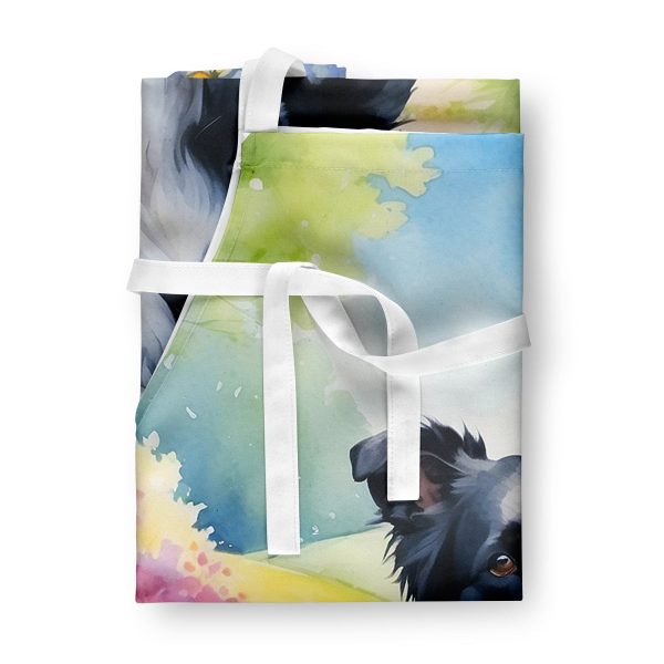 Border Collie Spring Path Apron For Sale - Image 3