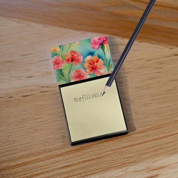 Carnations in Watercolor Sticky Note Holder Online Sale - Image 2