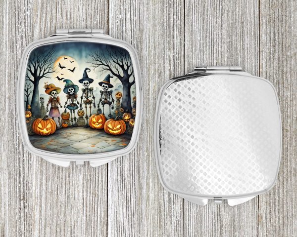Calacas Skeletons Spooky Halloween Compact Mirror Discount - Image 4