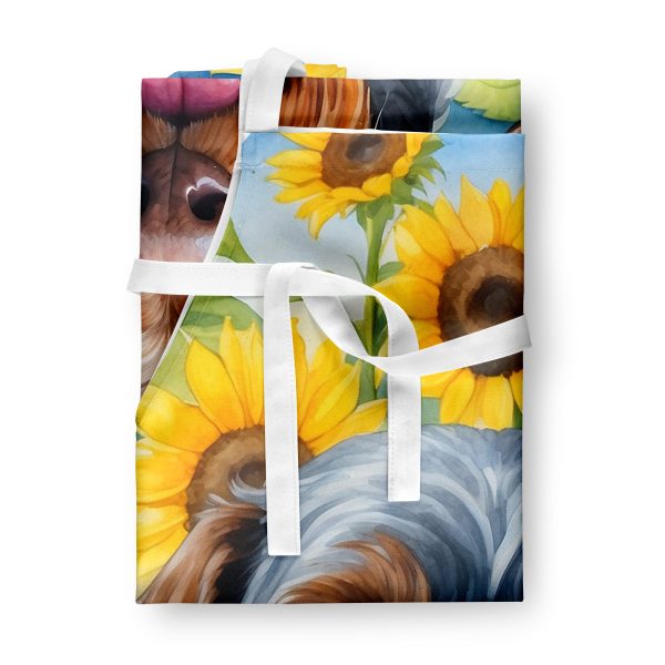 German Wirehaired Pointer in Sunflowers Apron Sale - Image 3