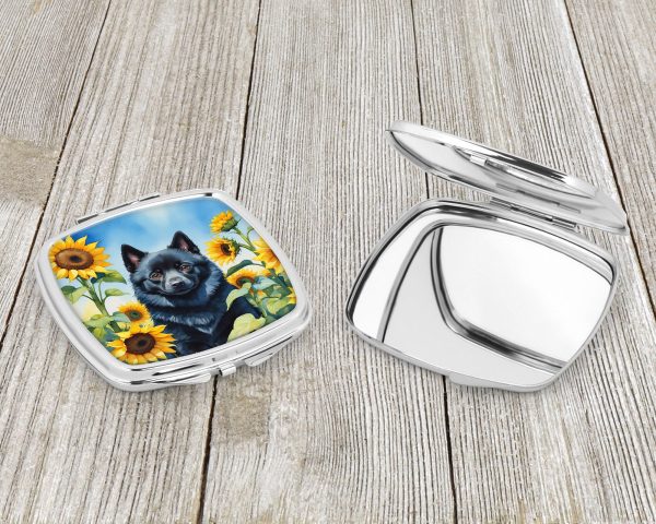 Schipperke in Sunflowers Compact Mirror Online now - Image 3
