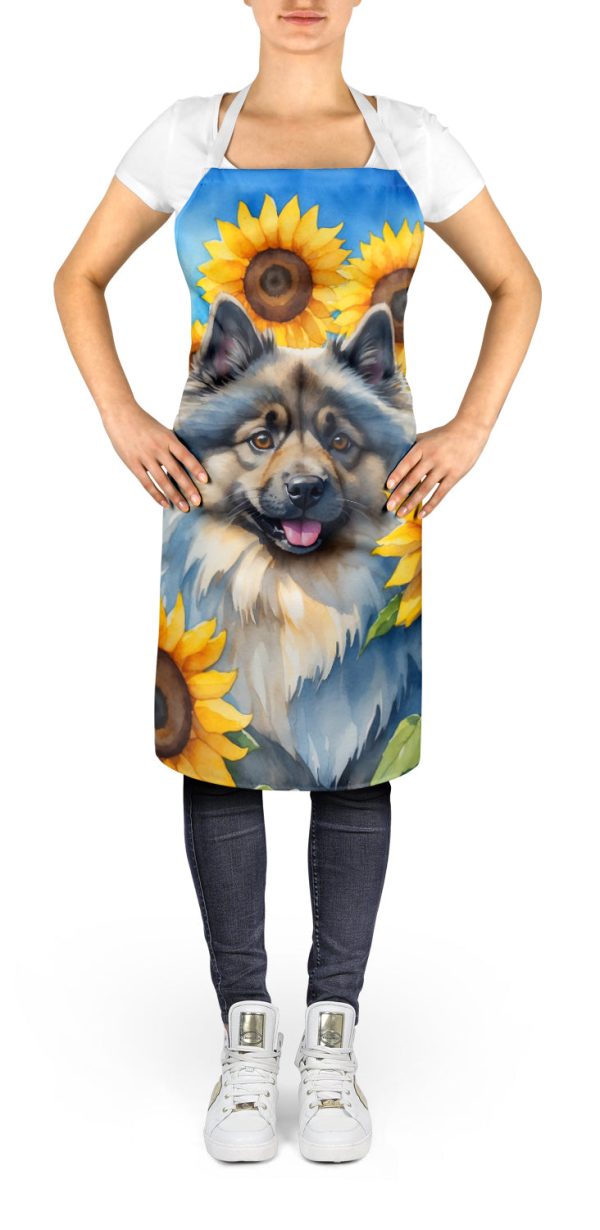Keeshond in Sunflowers Apron For Discount - Image 2