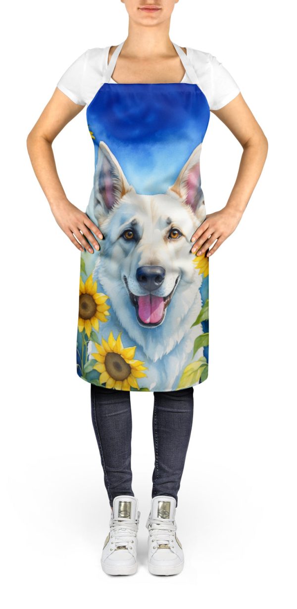 White German Shepherd in Sunflowers Apron Online now - Image 2