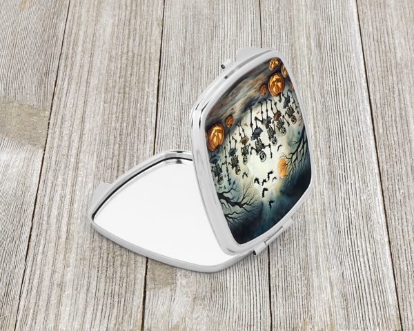 Dancing Skeletons Spooky Halloween Compact Mirror Online - Image 2