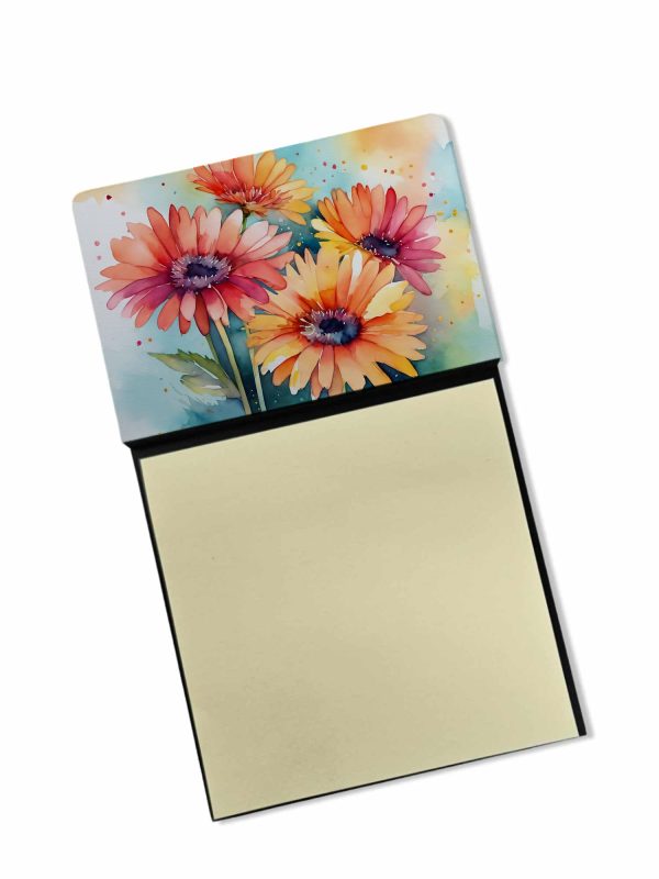 Gerbera Daisies in Watercolor Sticky Note Holder Supply