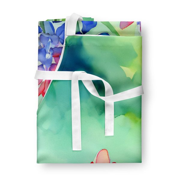 Texas Bluebonnets in Watercolor Apron For Sale - Image 3