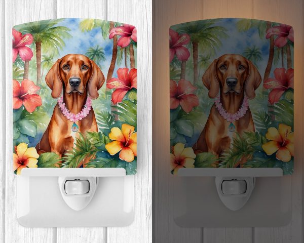 Redbone Coonhound Luau Ceramic Night Light Online Hot Sale - Image 2