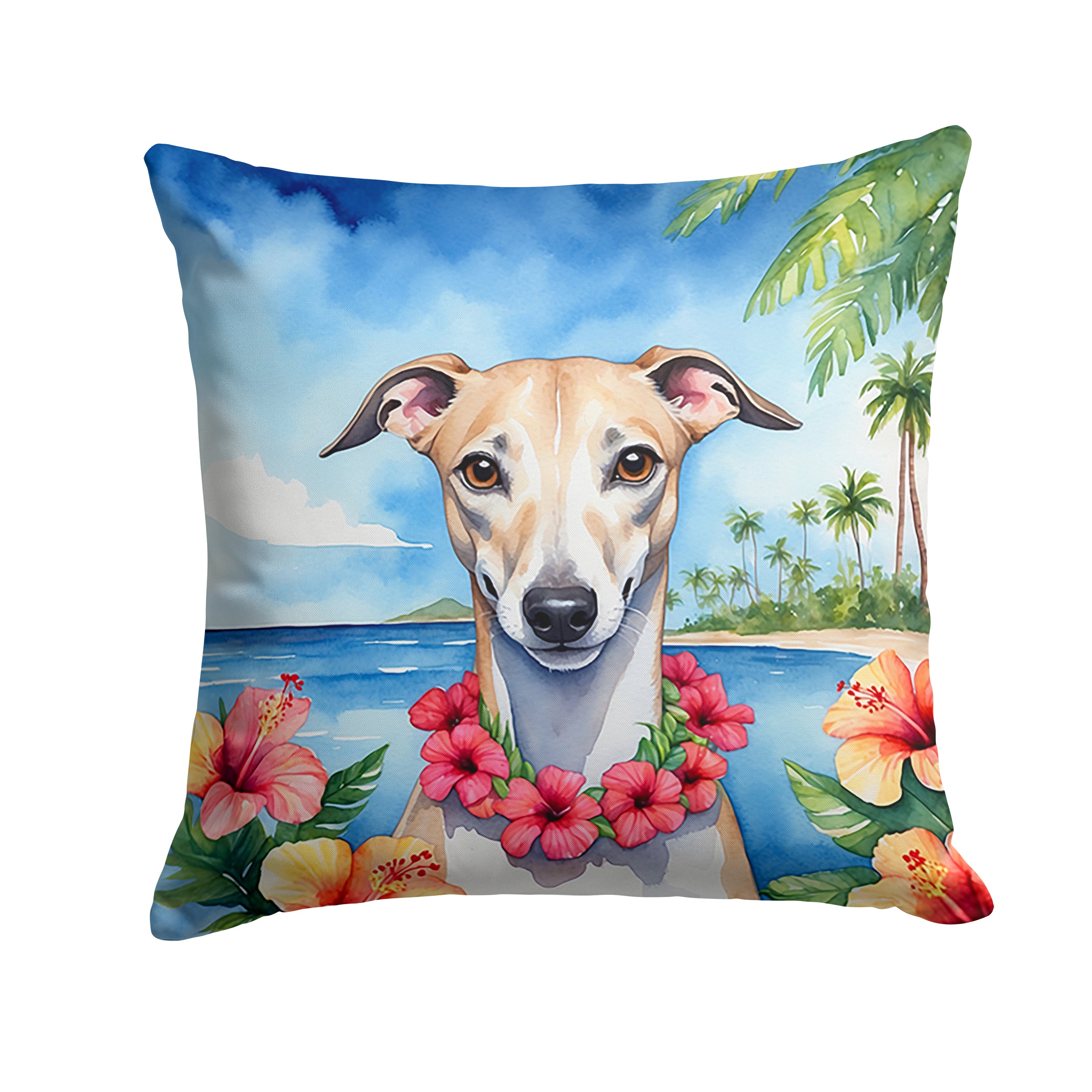 Whippet Luau Throw Pillow For Discount