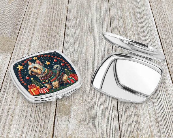 Silky Terrier Christmas Compact Mirror Cheap - Image 3