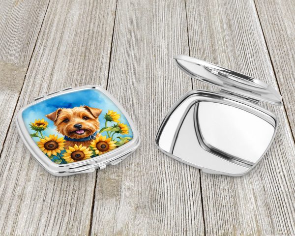 Norfolk Terrier in Sunflowers Compact Mirror Online now - Image 3