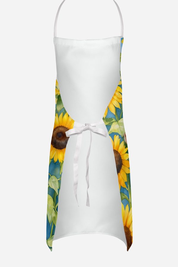 German Wirehaired Pointer in Sunflowers Apron Sale - Image 4