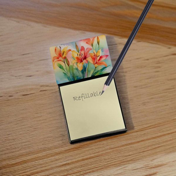 Lilies in Watercolor Sticky Note Holder Online Sale - Image 2