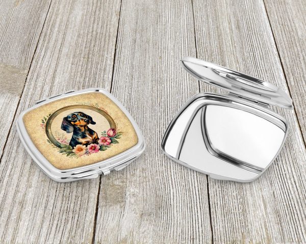 Dachshund and Flowers Compact Mirror Supply - Image 3