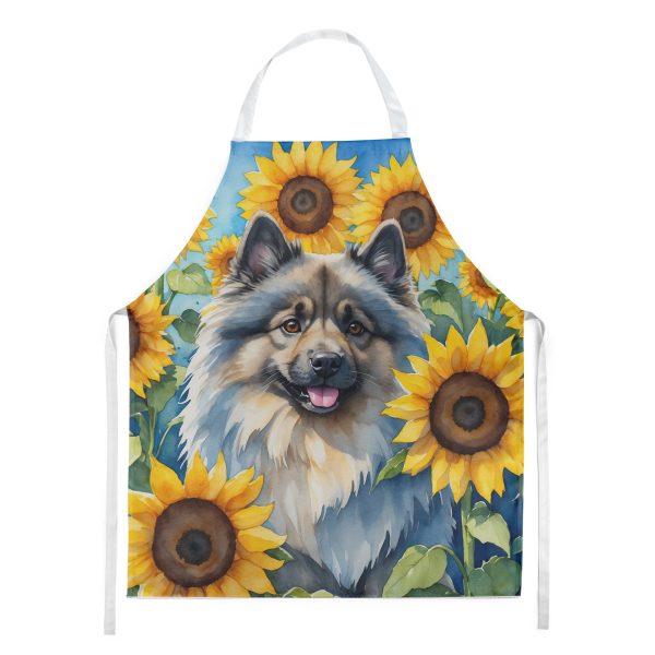 Keeshond in Sunflowers Apron For Discount