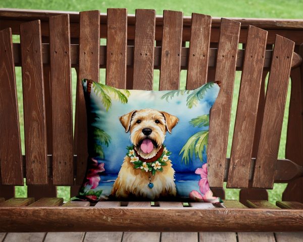 Wheaten Terrier Luau Throw Pillow Online now - Image 2
