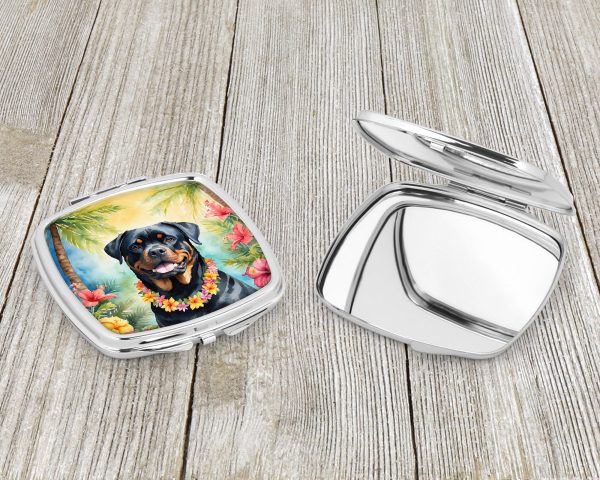 Rottweiler Luau Compact Mirror Hot on Sale - Image 3