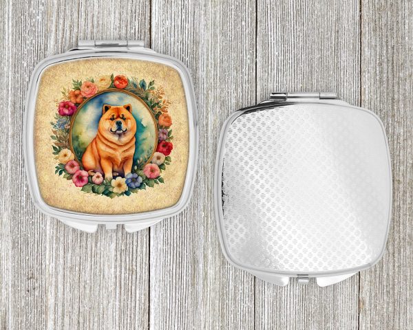 Chow Chow and Flowers Compact Mirror Fashion - Image 4