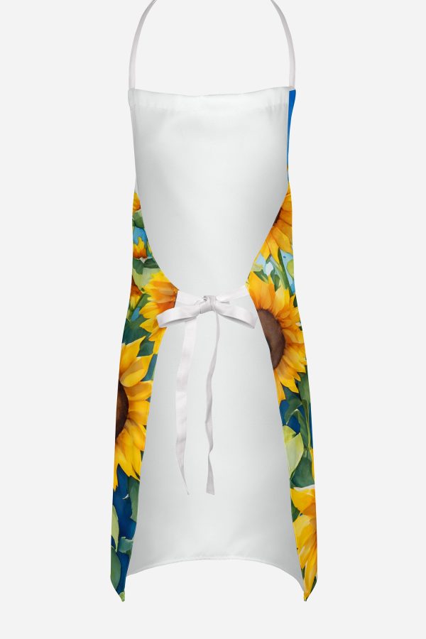 Keeshond in Sunflowers Apron For Discount - Image 4