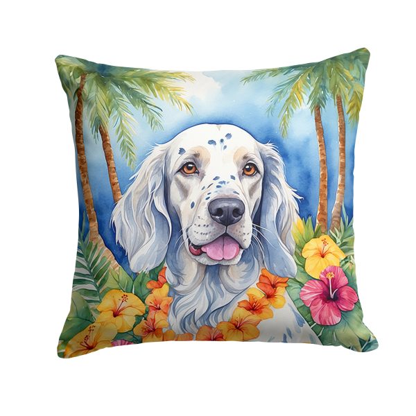 English Setter Luau Throw Pillow For Cheap