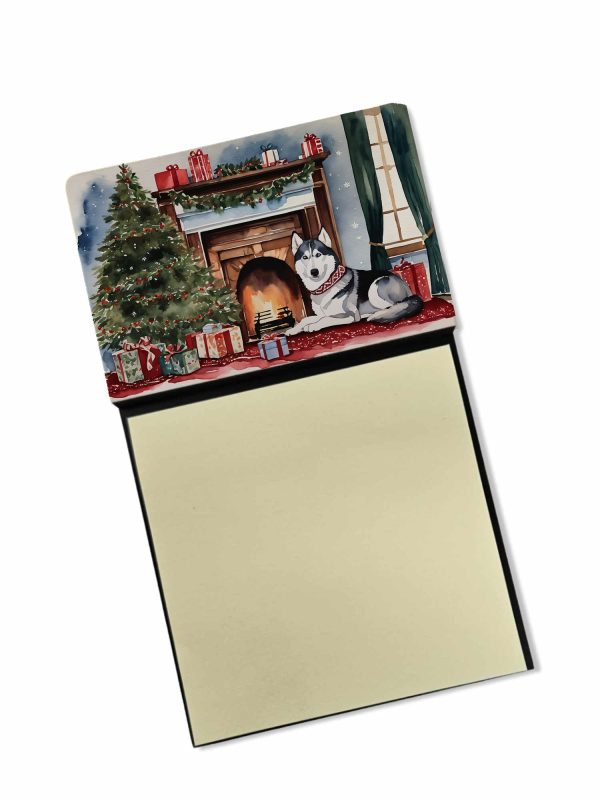 Siberian Husky Cozy Christmas Sticky Note Holder For Discount