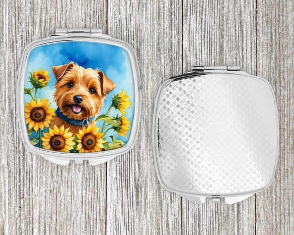 Norfolk Terrier in Sunflowers Compact Mirror Online now - Image 4