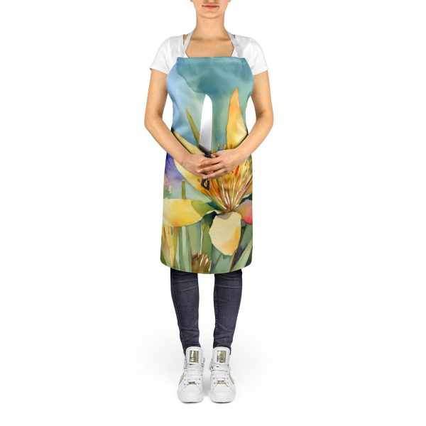 New Mexico Yucca Flower in Watercolor Apron Online - Image 5