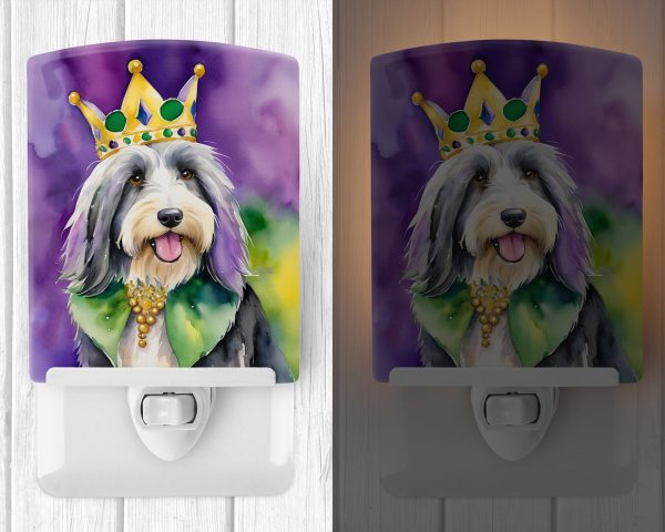 Bearded Collie King of Mardi Gras Ceramic Night Light Hot on Sale - Image 2