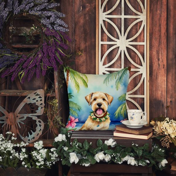 Wheaten Terrier Luau Throw Pillow Online now - Image 5