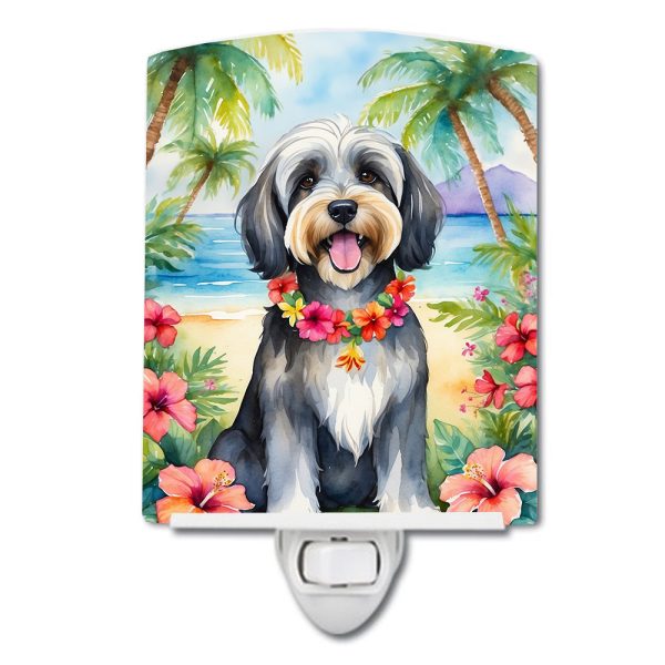 Tibetan Terrier Luau Ceramic Night Light For Cheap