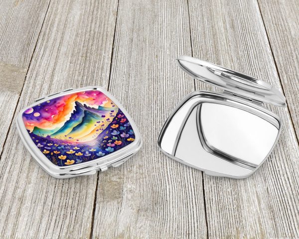 Colorful Violets Compact Mirror Hot on Sale - Image 3