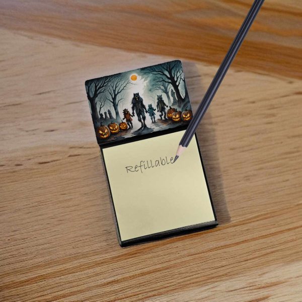 Werewolves Spooky Halloween Sticky Note Holder For Cheap - Image 2
