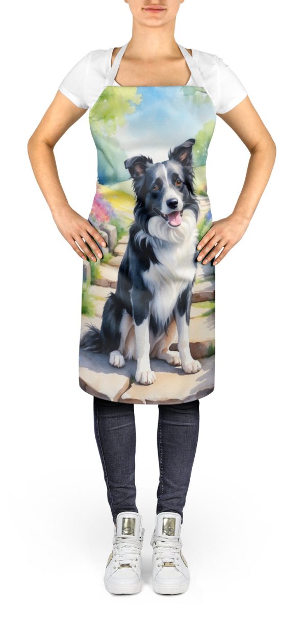 Border Collie Spring Path Apron For Sale - Image 2
