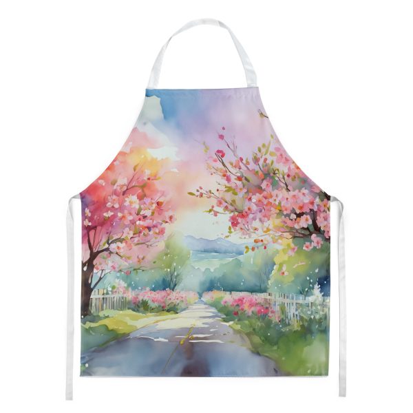 Michigan Apple Blossoms in Watercolor Apron Online
