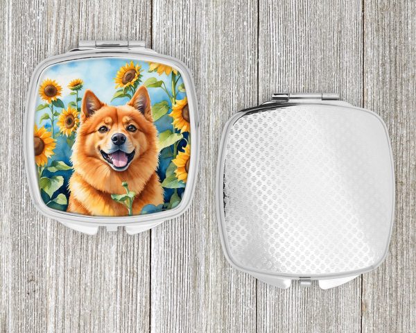 Finnish Spitz in Sunflowers Compact Mirror Fashion - Image 4