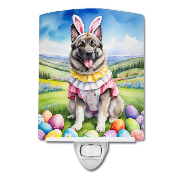 Norwegian Elkhound Easter Egg Hunt Ceramic Night Light Sale