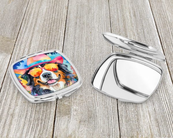 Bernese Mountain Dog Hippie Dawg Compact Mirror Discount - Image 3