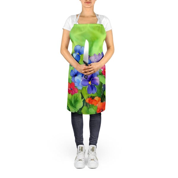 Illinois Violet in Watercolor Apron Fashion - Image 5