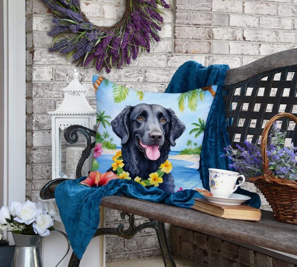 Curly-Coated Retriever Luau Throw Pillow Hot on Sale - Image 4