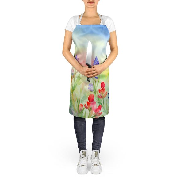 Texas Bluebonnets in Watercolor Apron Fashion - Image 5