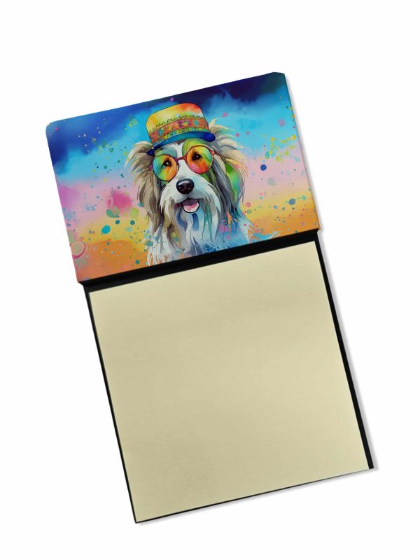 Bearded Collie Hippie Dawg Sticky Note Holder Hot on Sale