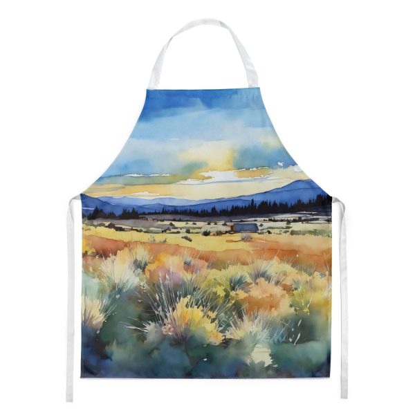 Nevada Sagebrush in Watercolor Apron For Cheap