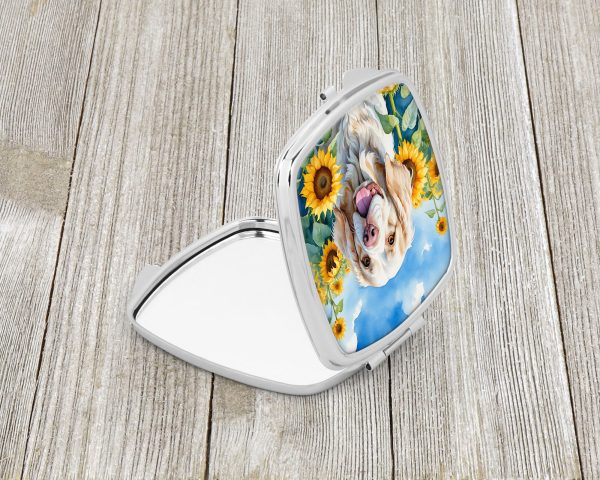 Clumber Spaniel in Sunflowers Compact Mirror Online Hot Sale - Image 2