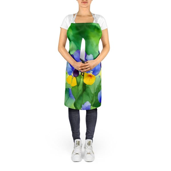 Illinois Violet in Watercolor Apron Online Sale - Image 5