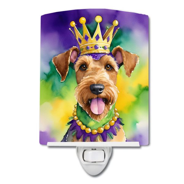 Airedale Terrier King of Mardi Gras Ceramic Night Light Fashion