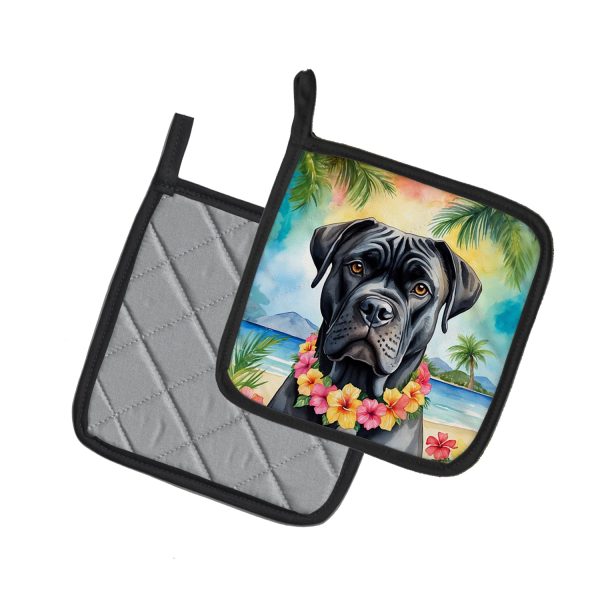 Cane Corso Luau Pair of Pot Holders Sale - Image 2